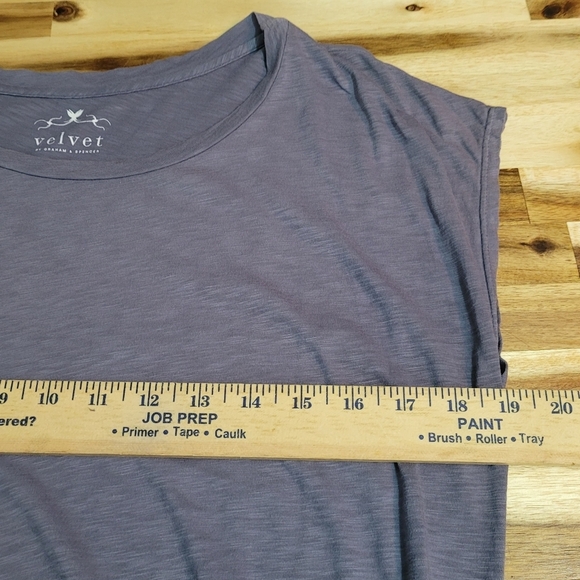 Anthropologie Velvet by Graham Spencer Small Gussie Side Tie Blue Slub Dress - Picture 14 of 15